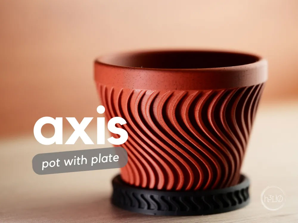 Lov3d Vaso con sottovaso Axis