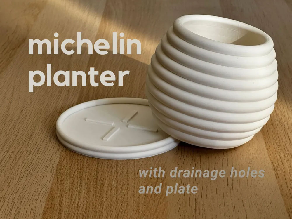 Lov3d vaso michelin con sottovaso