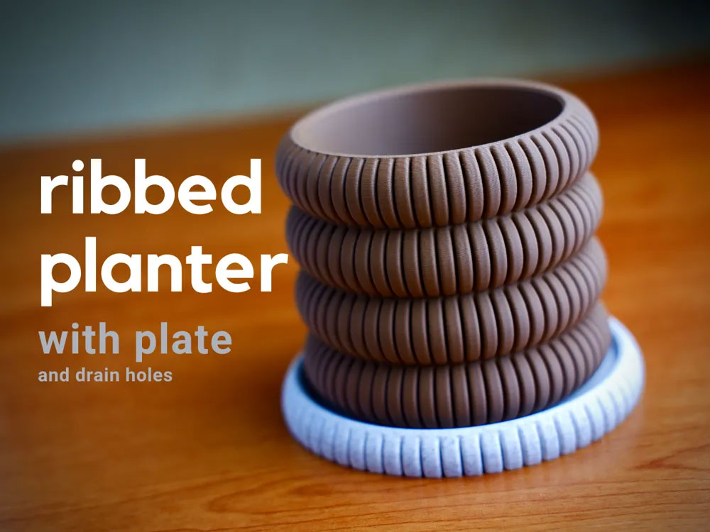 Lov3d Vaso ribbed a costine