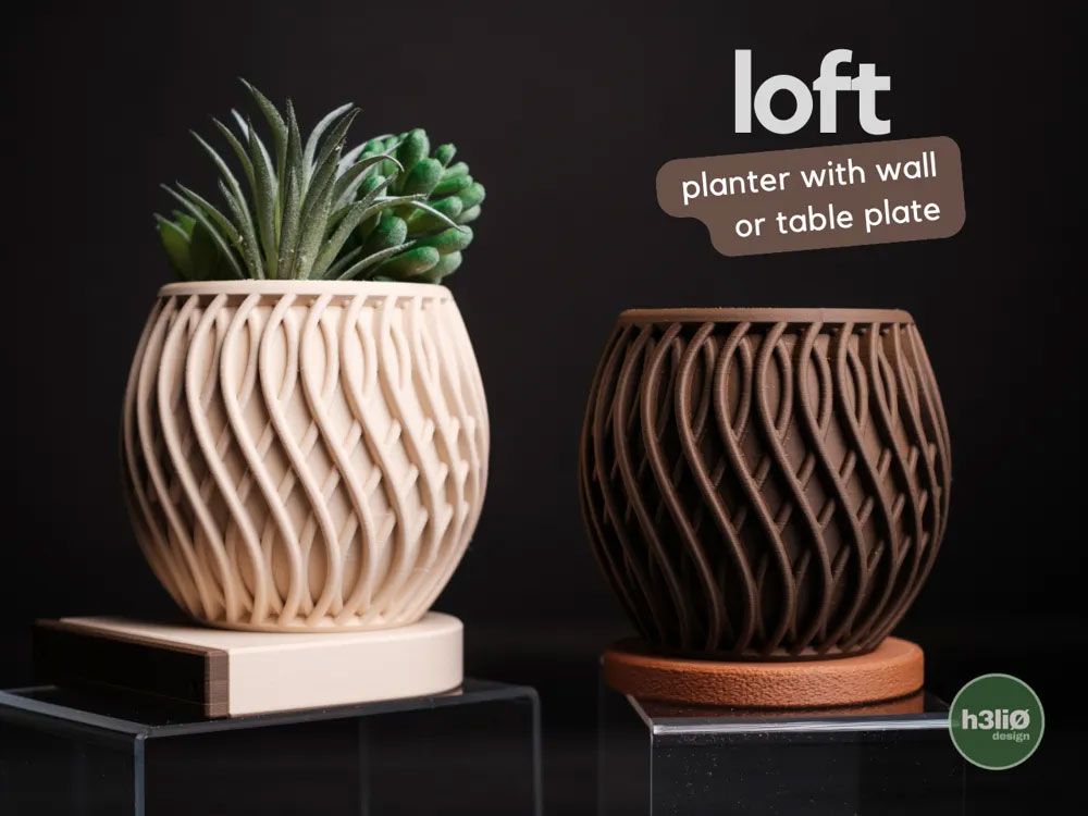 lov3d vaso loft da parete e tavolo