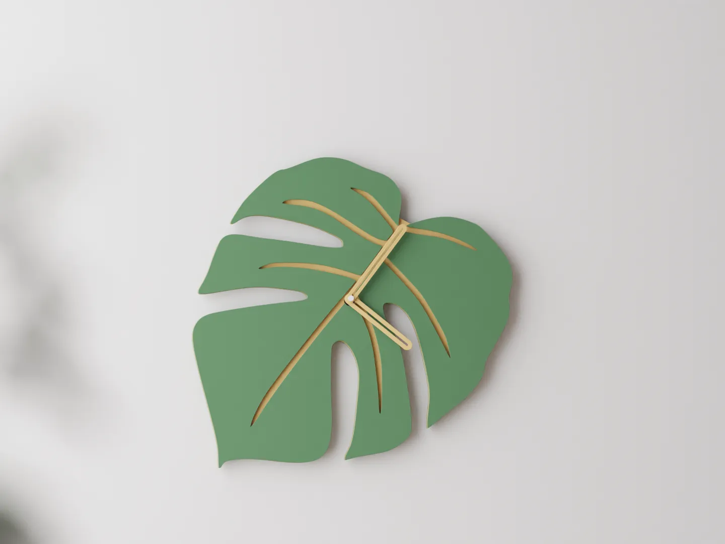 orologio da parete monstera